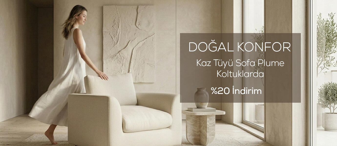 Kaz Tüyü Sofa Plume Koltuk %20 İndirim