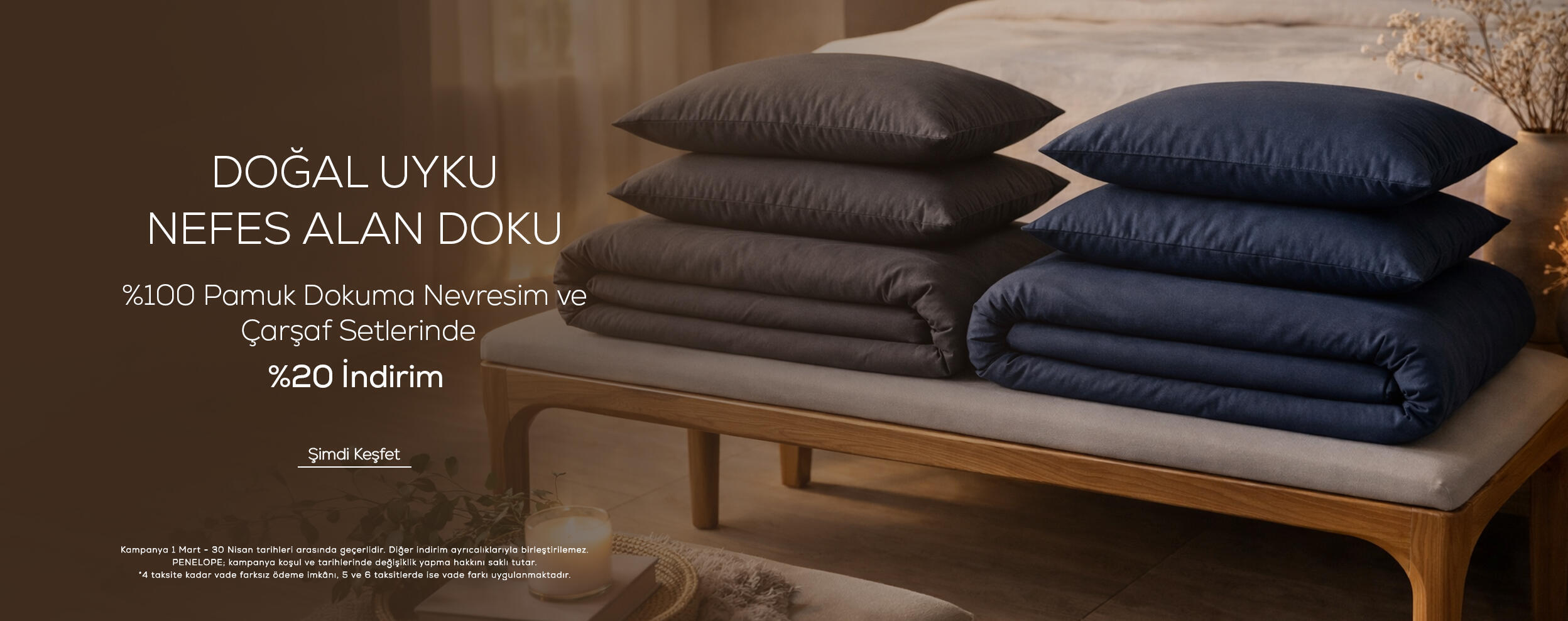 Nevresim ve Çarşaf Setlerinde %20 İndirim