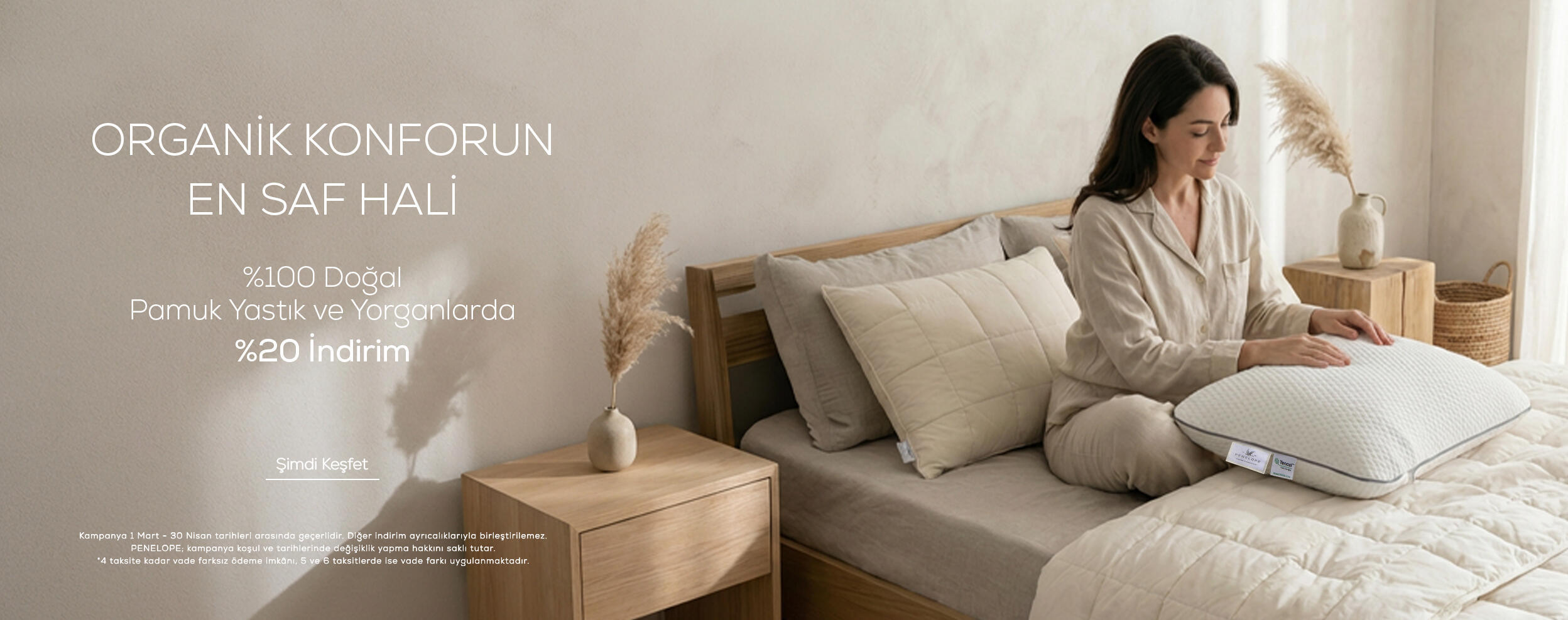 Pamuk Yastık ve Yorganlarda %20 İndirim