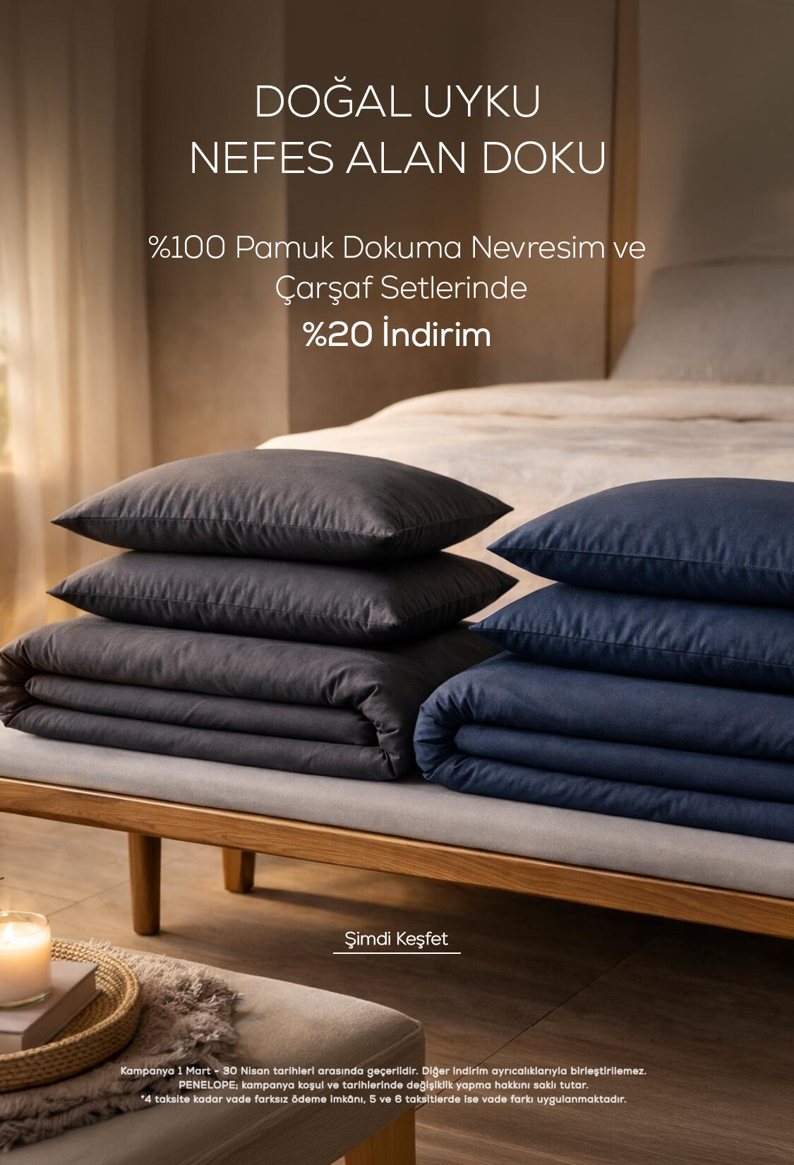 Nevresim ve Çarşaf Setlerinde %20 İndirim
