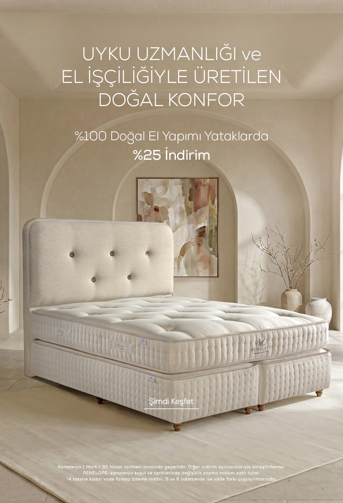 El Yapımı Doğal Yataklarda %25 İndirim