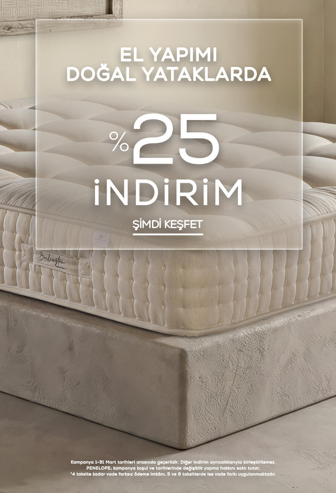 %25 İndirim | El Yapımı Doğal Yataklar