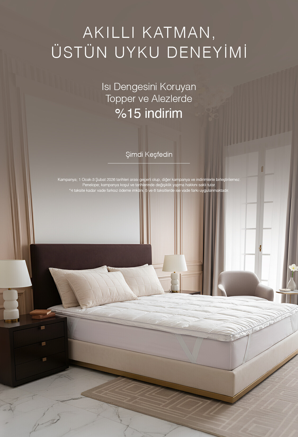 %15 İndirim | Isı Dengesini Koruyan Topper & Alez