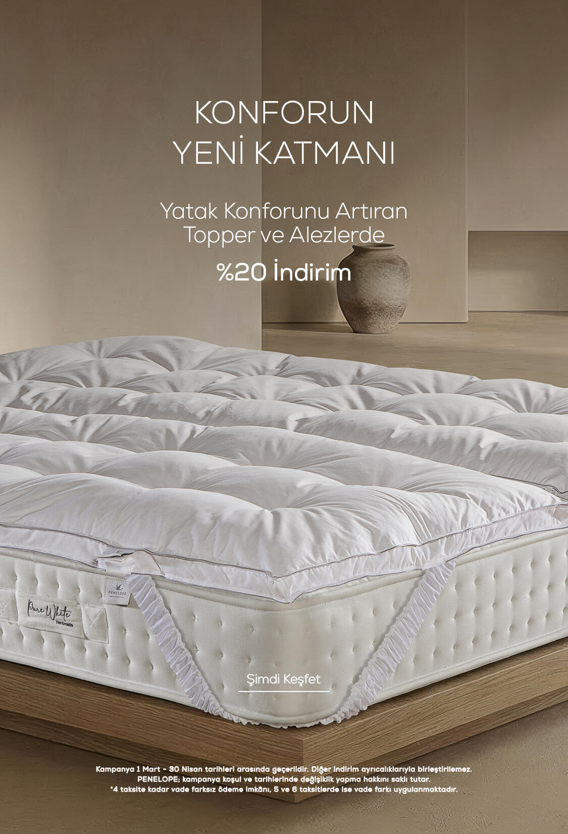 Topper ve Alezlerde %20 İndirim