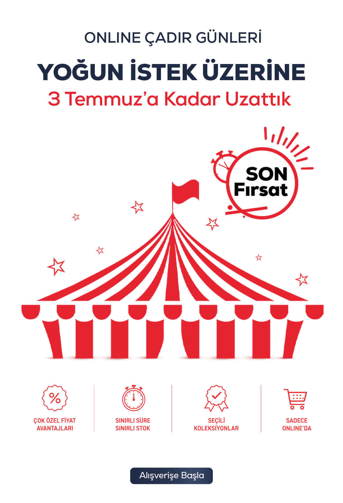 Tüm Ürünler Uzattık