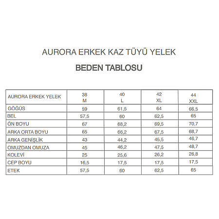 %100 Kaz Tüyü Aurora Erkek Yelek - Siyah - 13