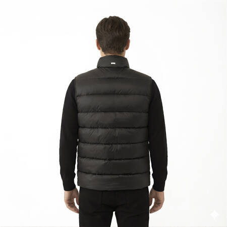 %100 Kaz Tüyü Aurora Erkek Yelek - Siyah/L - 3