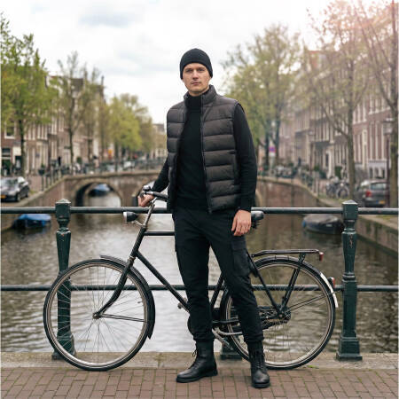 %100 Kaz Tüyü Aurora Erkek Yelek - Siyah/L - 4