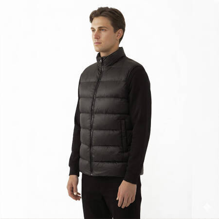 %100 Kaz Tüyü Aurora Erkek Yelek - Siyah/XXL - PENELOPE (1)