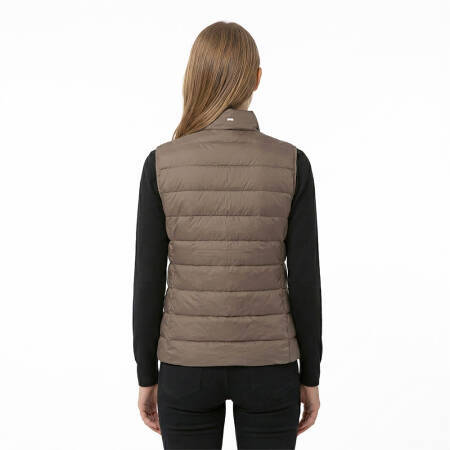 %100 Kaz Tüyü Aurora Kadın Yelek - Vizon /S - 3