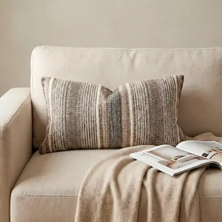 Aven Kırlent Kılıfı 35x70 cm Bej-Gri - 1