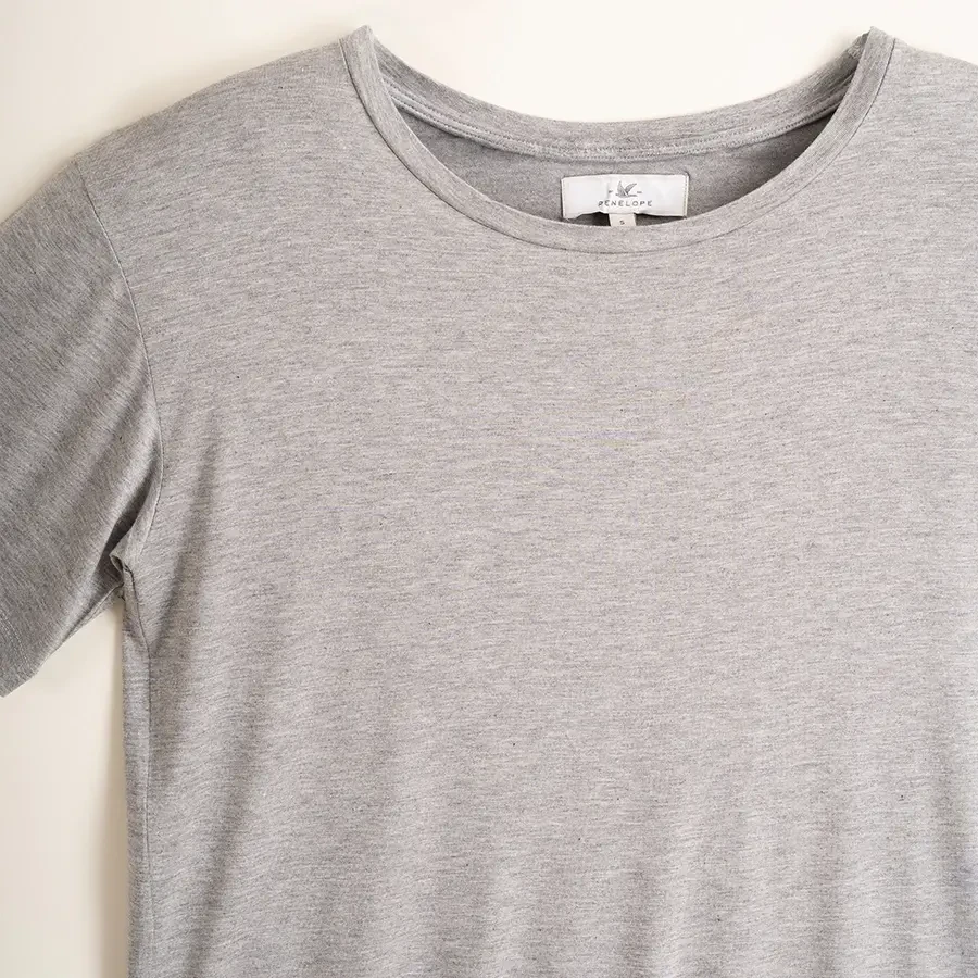 Kadın Kısa Kollu Tişört XL Gri Melanj - Baily Koleksiyonu - Penelope (1)