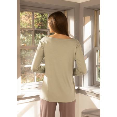 Kadın Uzun Kollu Tişört M Çağla Yeşili - Baily Koleksiyonu - 2