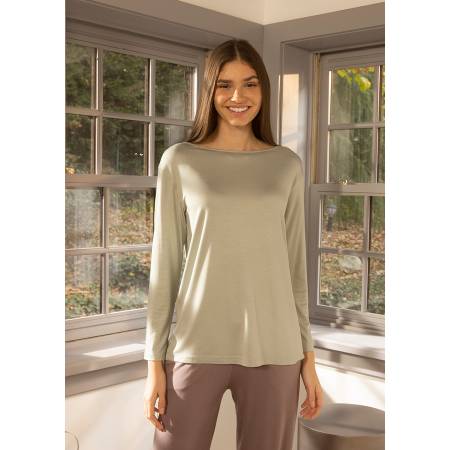 Kadın Uzun Kollu Tişört M Çağla Yeşili - Baily Koleksiyonu - 3