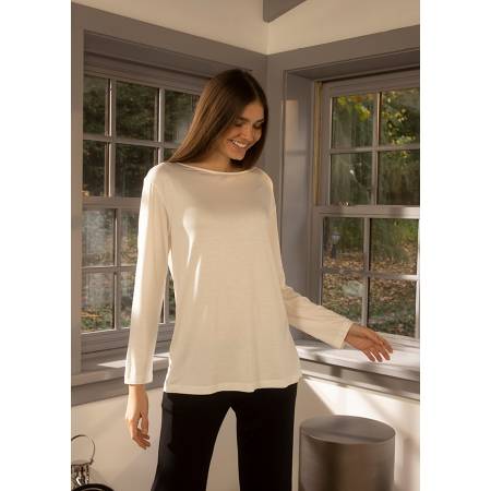 Kadın Uzun Kollu Tişört XL Ekru - Baily Koleksiyonu - 3