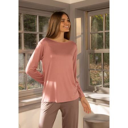 Kadın Uzun Kollu Tişört L Gül Kurusu - Baily Koleksiyonu - 3