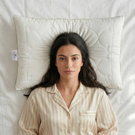 Bambu Pamuk Kumaş Sırt Üstü Yatış Yastığı - Bamboo Serisi - Penelope