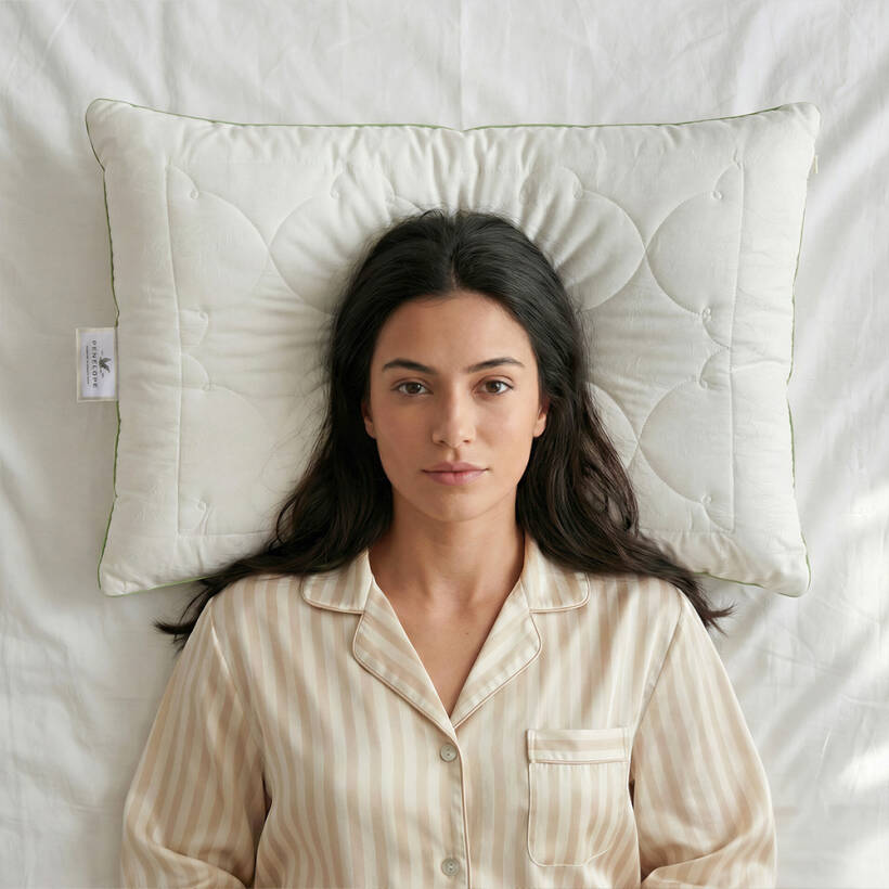 Bambu Pamuk Kumaş Sırt Üstü Yatış Yastığı - Bamboo Serisi - Penelope