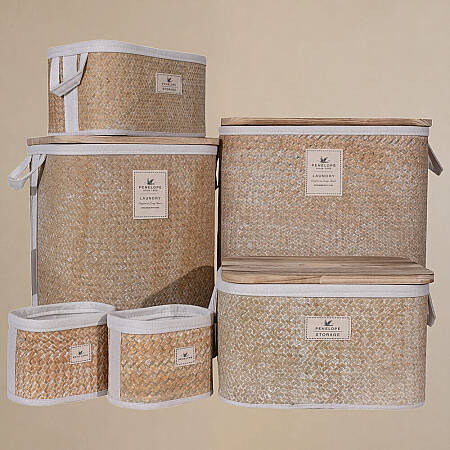 Baskia Çamaşır Sepeti Medium Natural 36x26x46 cm - 5