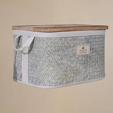 Baskia Kapaklı Kutu Gri - 36x26x22,5 cm - 3