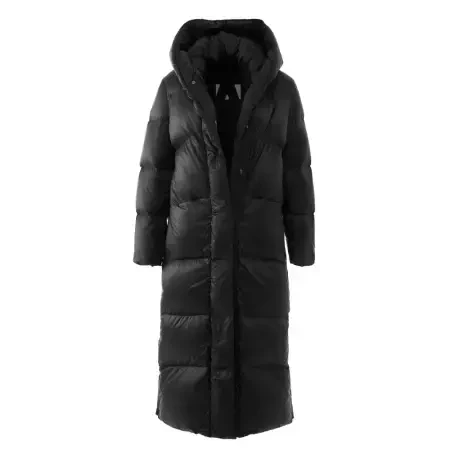 %100 Kaz Tüyü Boreal Kadın Uzun Mont - Siyah/M - 1
