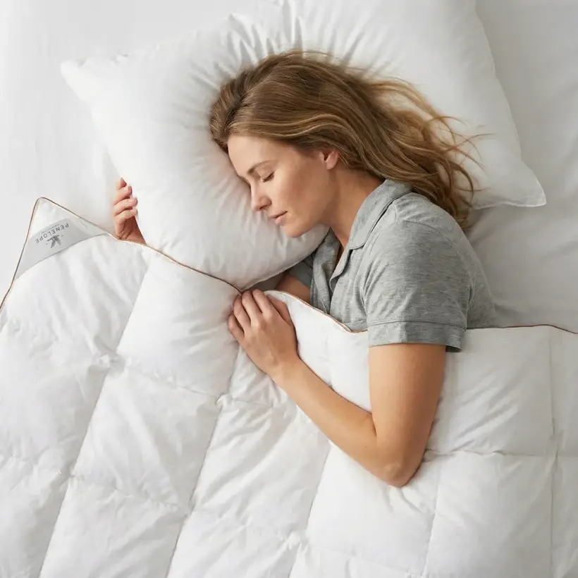 8,5 Tog Nomite Lisanslı Tüy Geçirmez Kaz Tüyü Çift Kişilik Yorgan - Bronze Serisi - Penelope