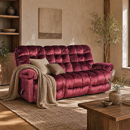 Brosmer 3'lü Kanepe ve TV Koltuğu Bordo - Best Home Furnishings - Penelope
