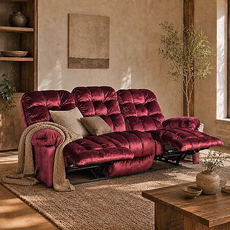 Brosmer 3'lü Kanepe ve TV Koltuğu Bordo - Best Home Furnishings - Penelope (1)