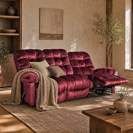Brosmer 3'lü Kanepe ve TV Koltuğu Bordo - Best Home Furnishings - 3