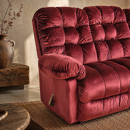 Brosmer 3'lü Kanepe ve TV Koltuğu Bordo - Best Home Furnishings - 4