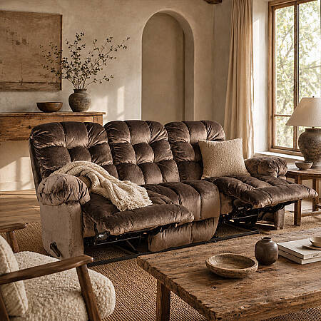Brosmer 3'lü Kanepe ve TV Koltuğu Kahverengi - Best Home Furnishings - 3