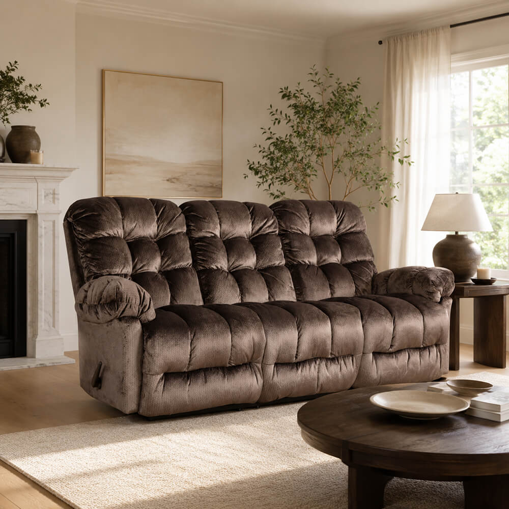 Brosmer 3'lü Kanepe ve TV Koltuğu Kahverengi - Best Home Furnishings
