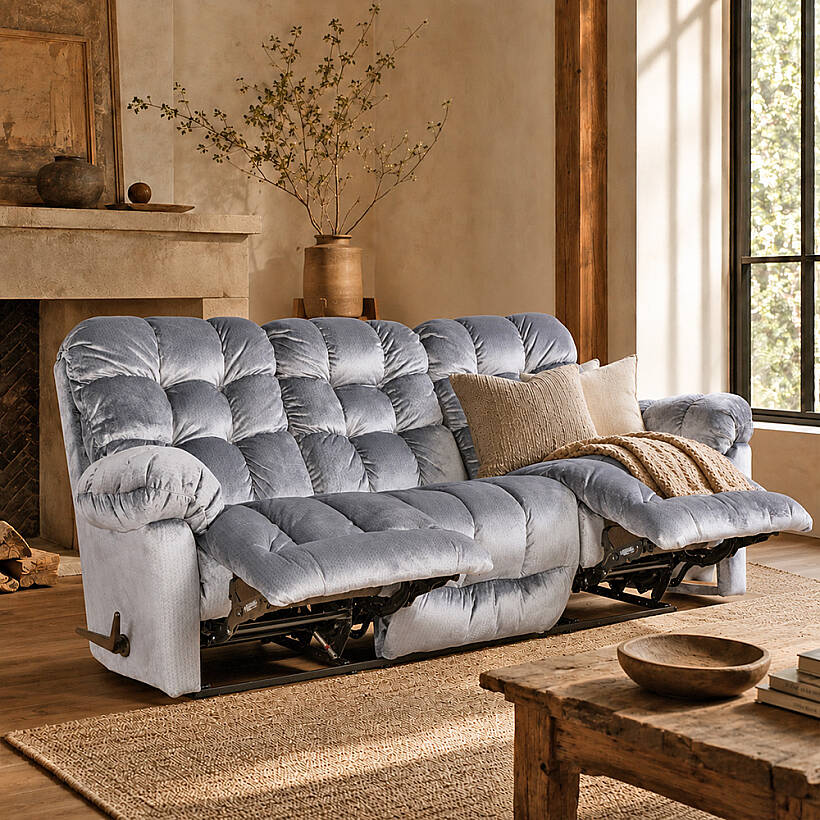 Brosmer 3'lü Kanepe ve TV Koltuğu Mavi - Best Home Furnishings - 