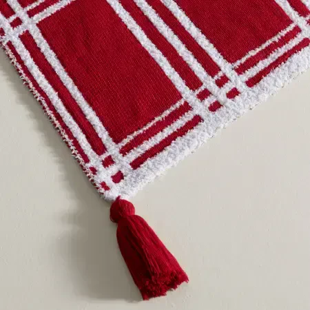 Triko Tv Battaniyesi Throw Kırmızı Koltuk Şalı - Bruma Serisi - 3