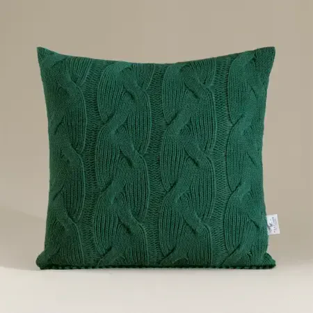 Triko Kırlent Kılıfı Yeşil 45x45 cm - Cabella Serisi - PENELOPE (1)