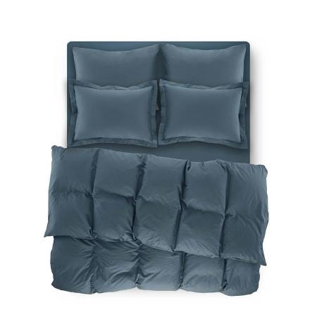 Catrine Percale Easy Care Nevresim Seti Petrol 160x220 - Penelope