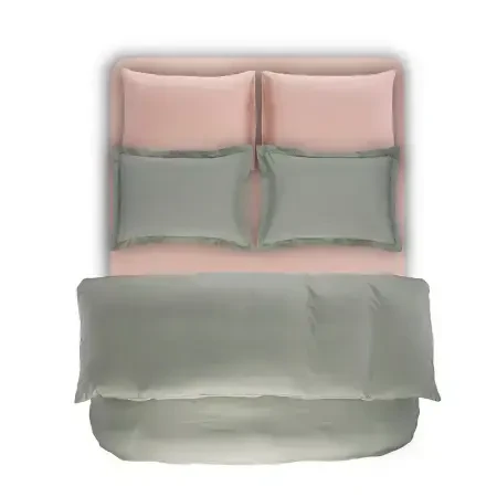 %100 TENCEL™ Lastikli Çarşaf Seti 160x200 cm Pudra - Celine Serisi - 2