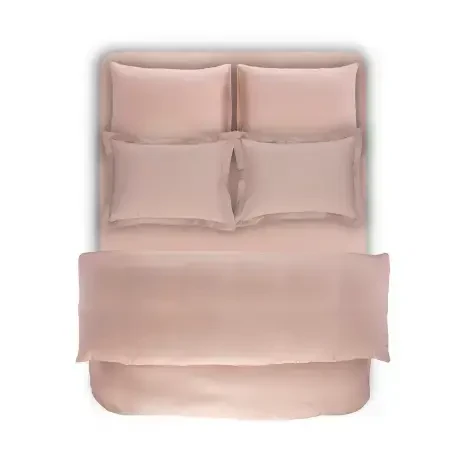 %100 TENCEL™ Lastikli Çarşaf Seti 160x200 cm Pudra - Celine Serisi - 3