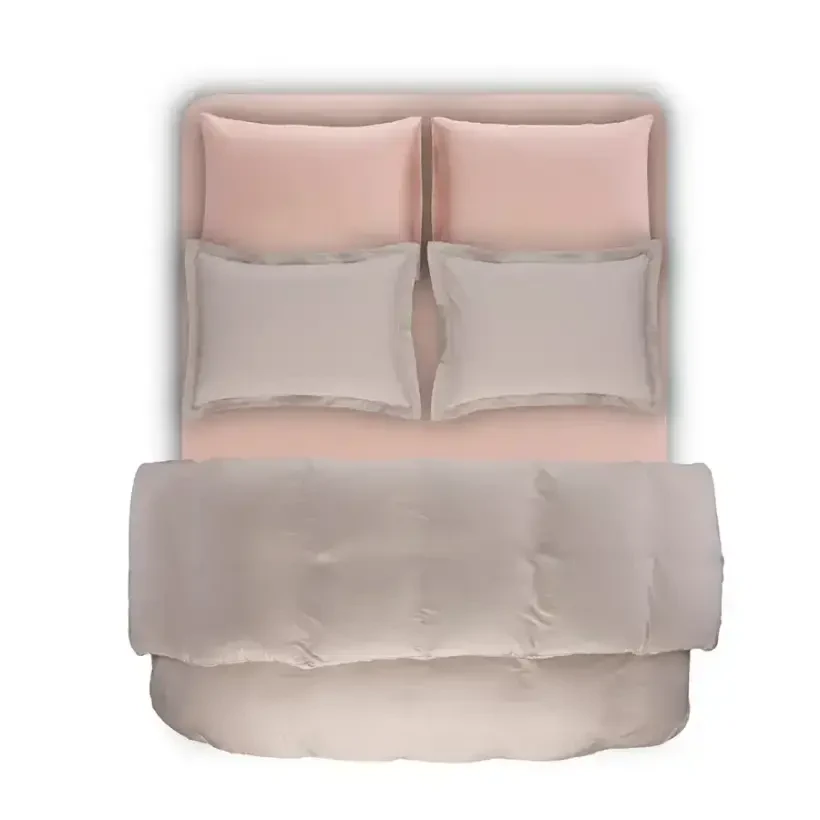 %100 TENCEL™ Lastikli Çarşaf Seti 200x200 cm Pudra - Celine Serisi - 