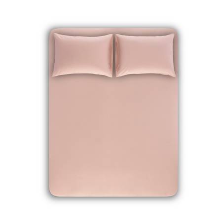 %100 TENCEL™ Lastikli Çarşaf Seti 100x200 cm Pudra - Celine Serisi - Penelope