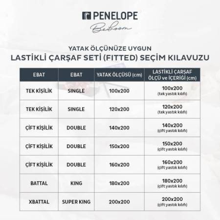 %100 TENCEL™ Lastikli Çarşaf Seti 100x200 cm Pudra - Celine Serisi - 9