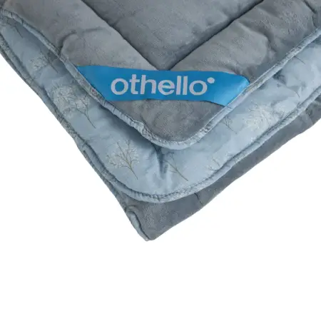 Çift Kişilik Çift Taraflı Welsoft Comforter Yorgan Seti Mavi 195x215 cm - Dormio Soft Bloom Serisi - 8