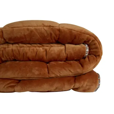 Çift Kişilik Çift Taraflı Welsoft Comforter Yorgan Seti Turuncu 195x215 cm - Dormio Soft Trigo Serisi - 7