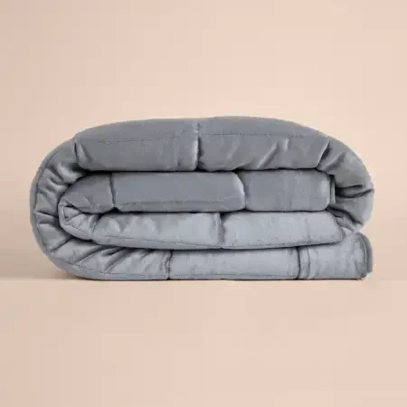 Çift Kişilik Çift Taraflı Welsoft Yorgan Gri 195x215 cm - Velour Serisi - 1