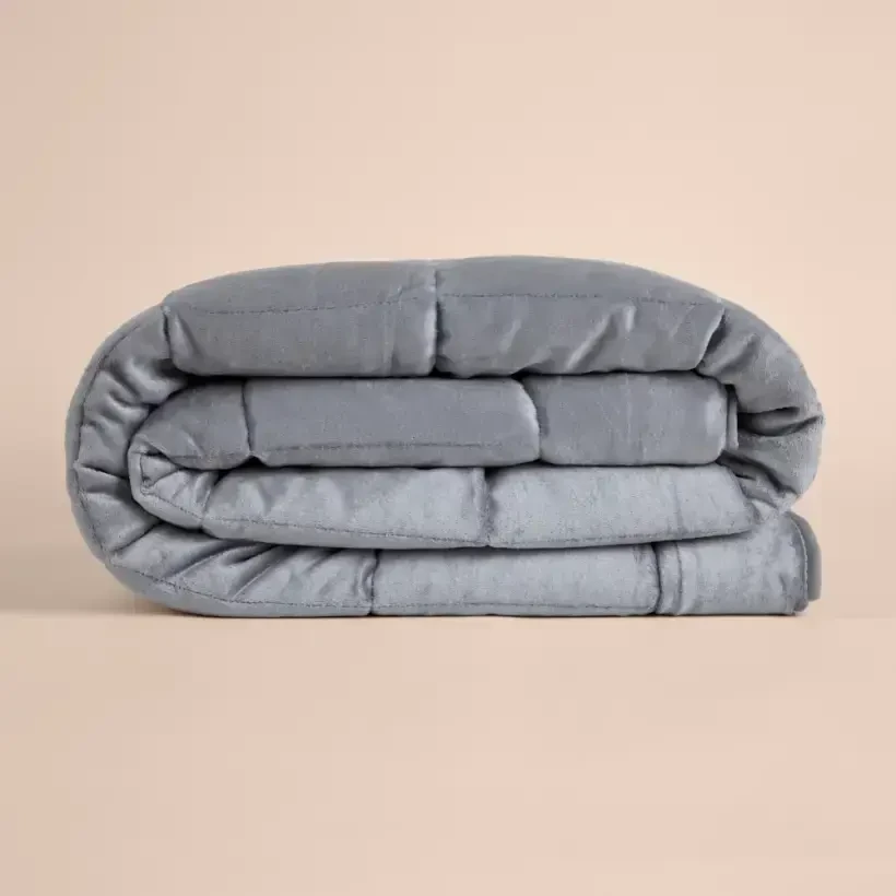 Çift Kişilik Çift Taraflı Welsoft Yorgan Gri 195x215 cm - Velour Serisi - Penelope