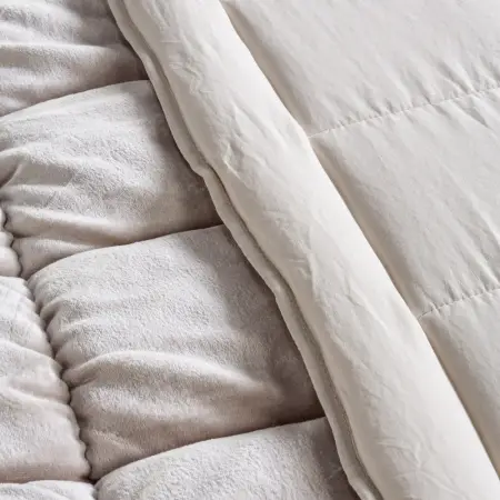 Çift Kişilik Çift Taraflı Welsoft Yorgan Taş 195x215 cm - Velour Serisi - 3