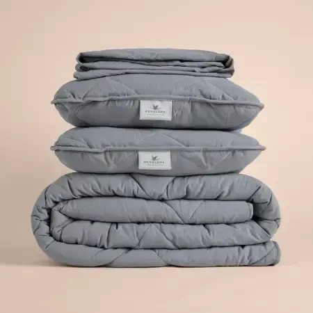 Microfiber Kumaş Çift Kişilik Gri Yastık Yorgan Seti - Colors in Comfort - 1