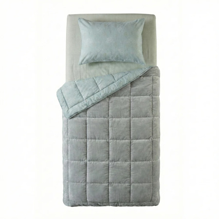 Çift Taraflı Welsoft Comforter Yorgan Seti Yeşil - Dormio Soft Bloom Serisi - 3