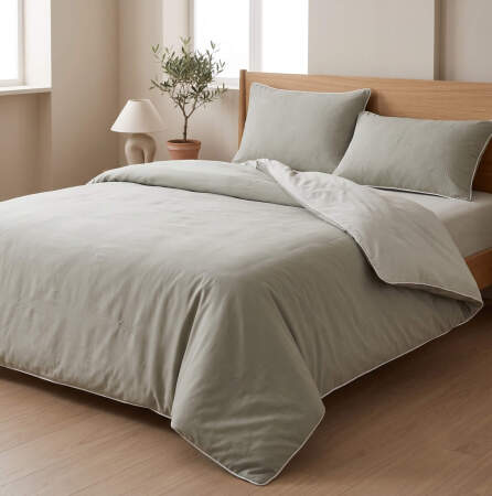 Serin Etkili Battaniye ve Yastık Kılıfı Seti Sage - Cool Summer Blanket - PENELOPE