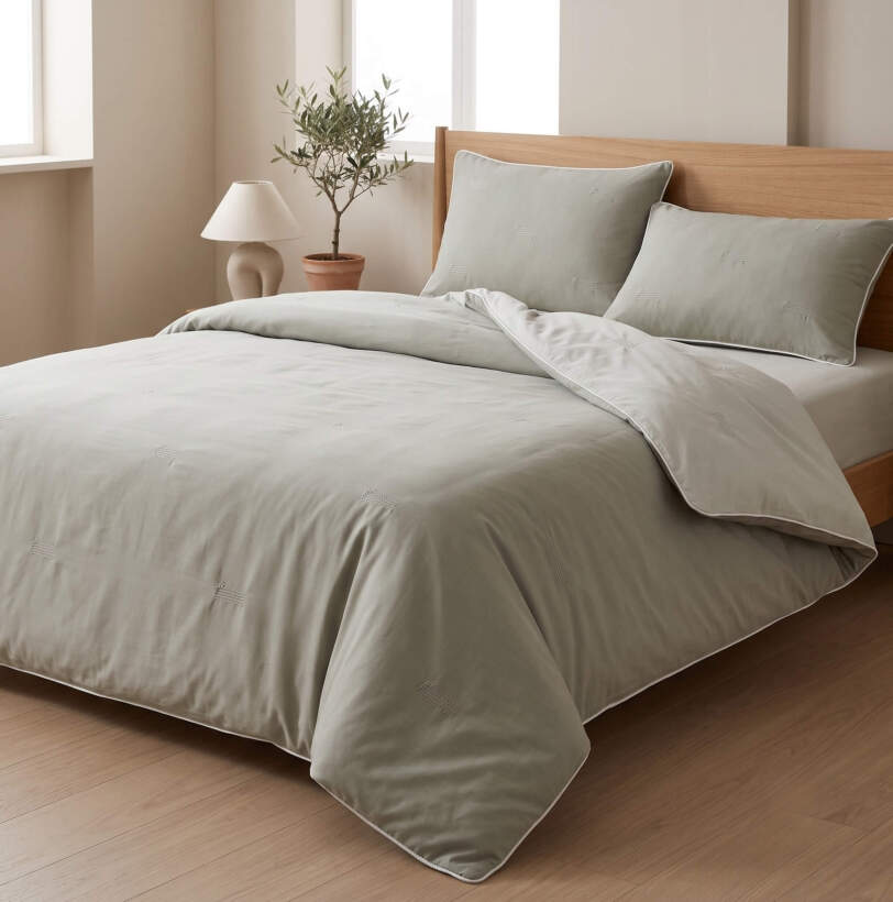 Serin Etkili Battaniye ve Yastık Kılıfı Seti Sage - Cool Summer Blanket - 